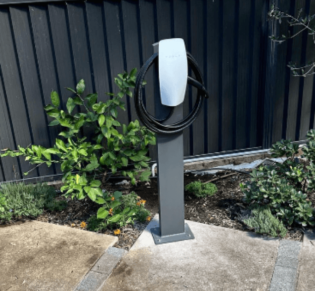 Tesla electric vehicle charger installed outdoors by ADS Electrical in Sydney